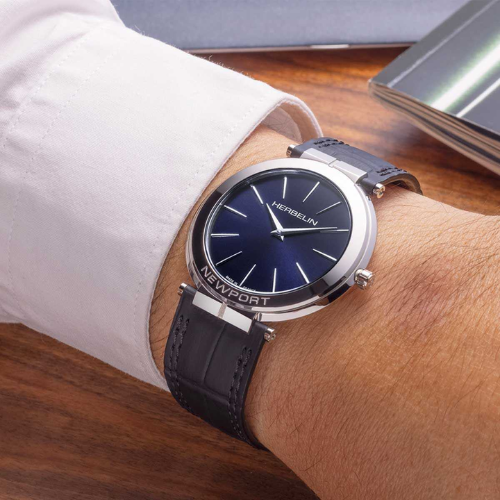 Herbelin Newport Slim Quartz 40 mm - 19522/AP15 - Urmakerlarsen.no
