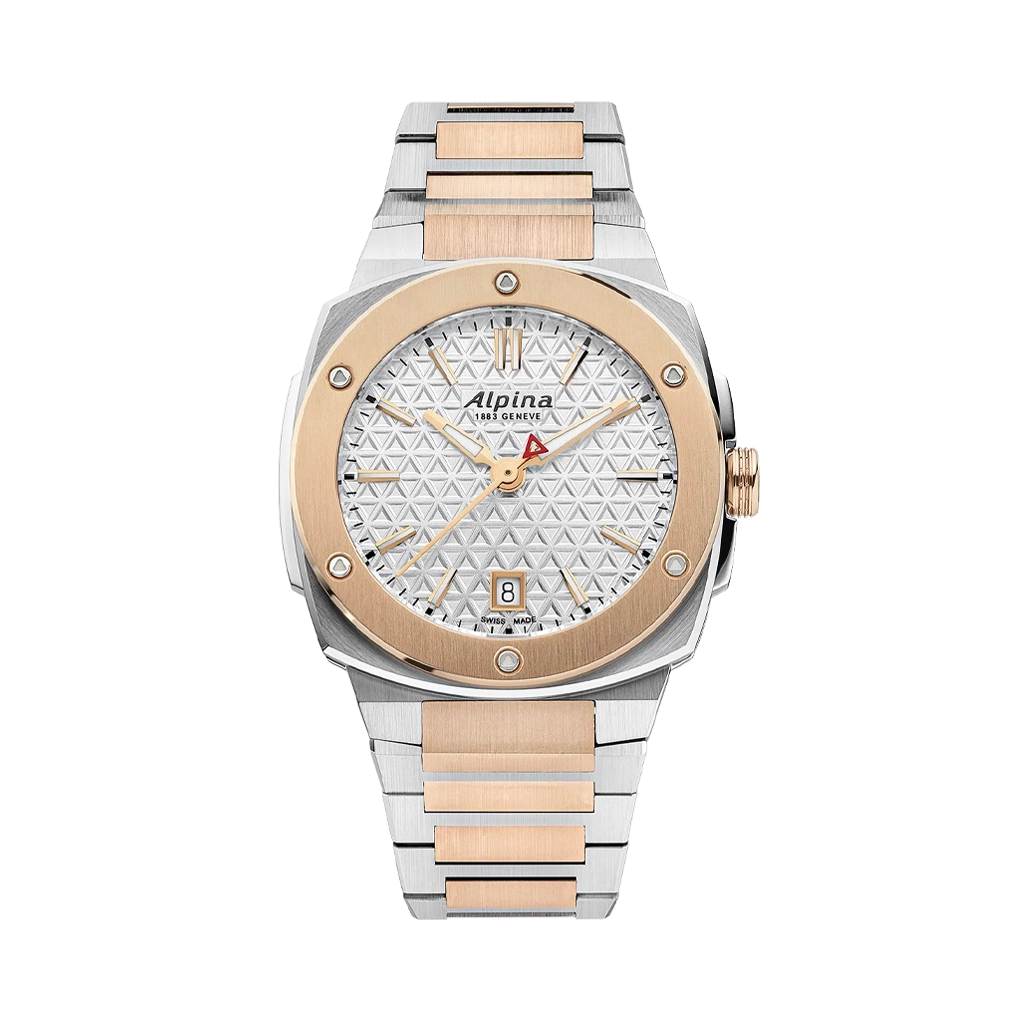 Alpiner Extreme har en 34 x 35,2 mm kasse i tofarget stål med en tofarget stållenke og kommer med quartzverk. Passer begge kjønn.