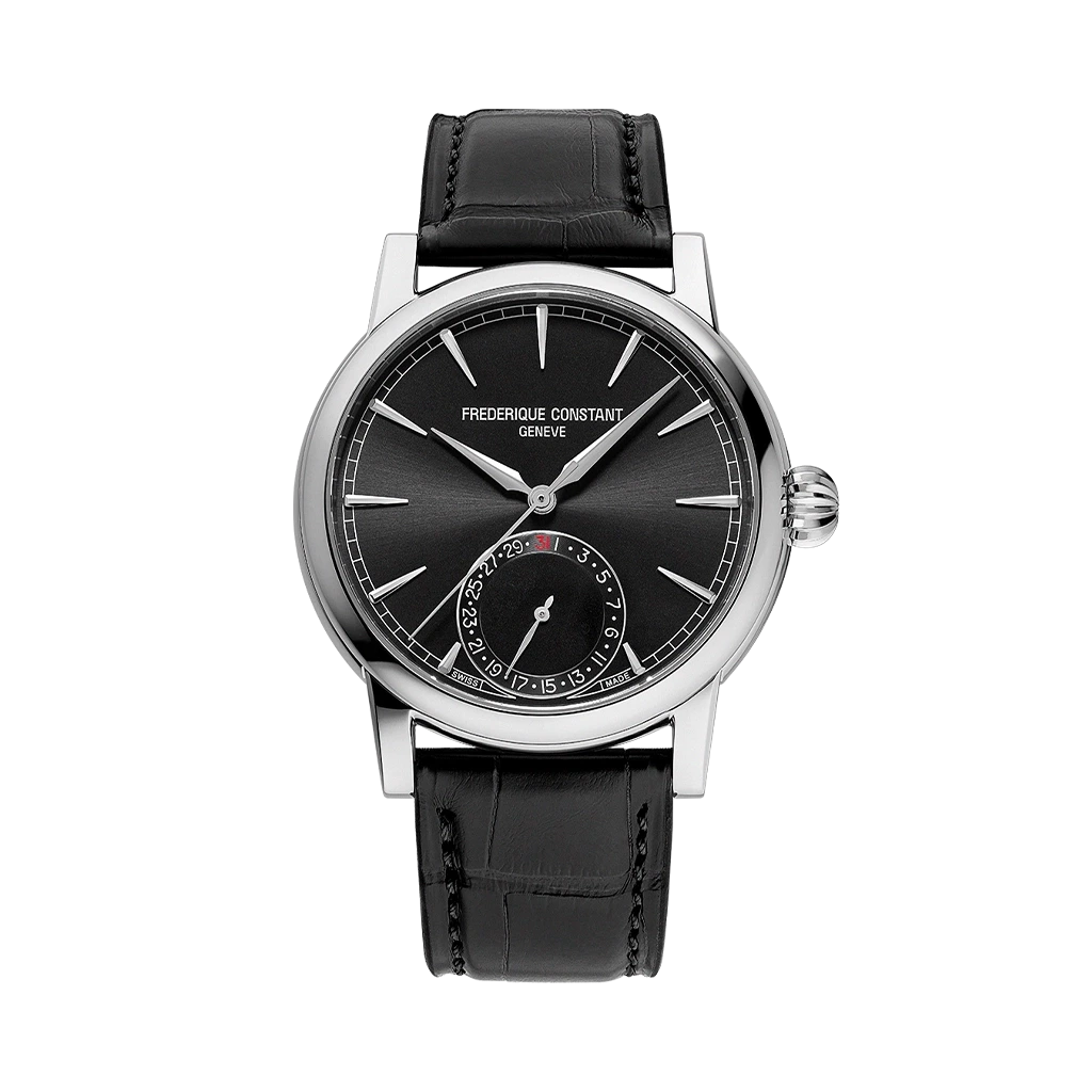 Frederique Constant Classics Date Manufacture FC-706B3H6 herreklokke på 40 mm med in-houseverk, datoring og 72 timer gangreserve. 