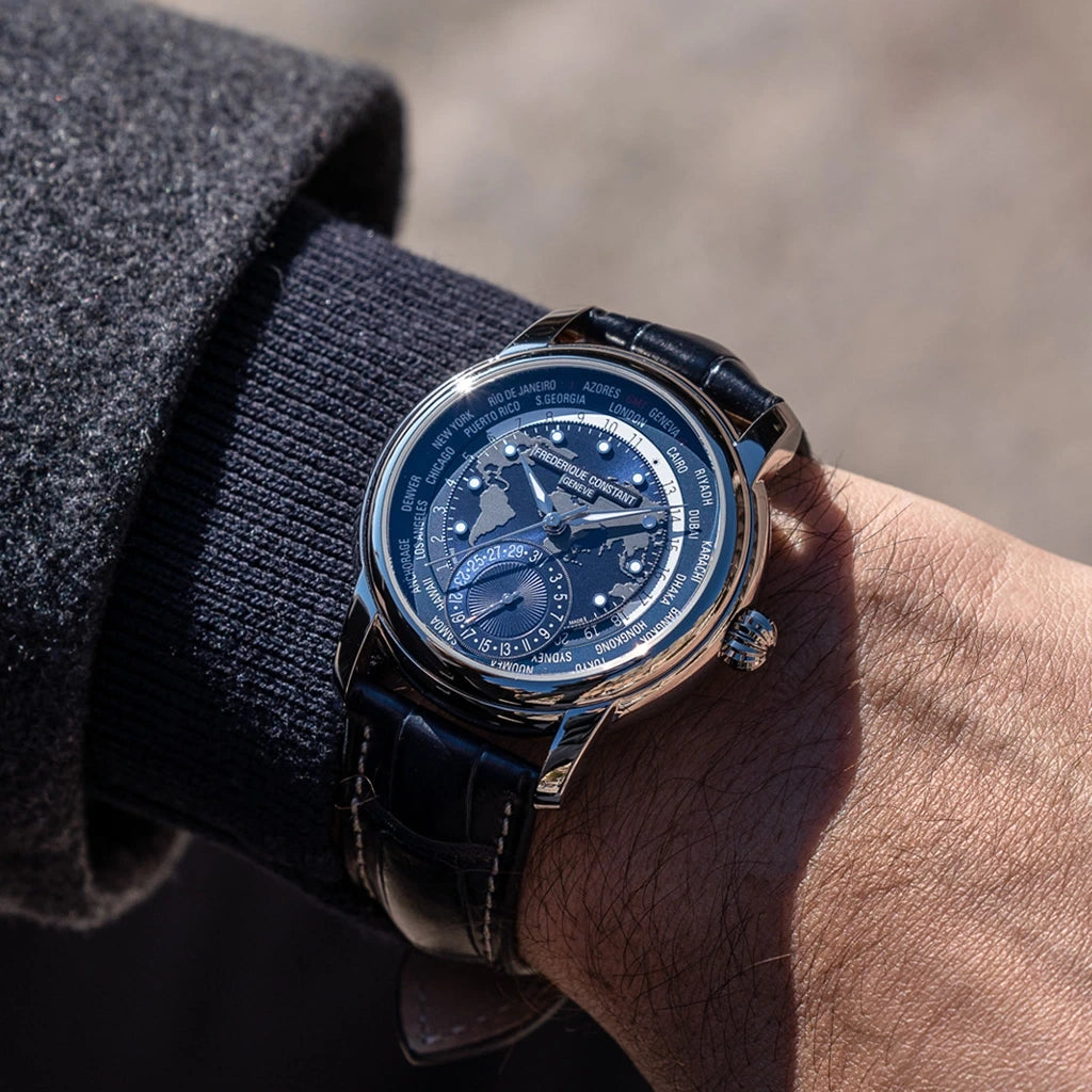Frederique Constant Classics Worldtimer Manufacture - FC-718NWM4H6 - urmakerlarsen.no