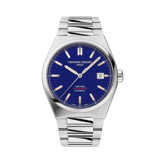 Frederique Constant automatisk herreklokke med stållenke og skinnrem