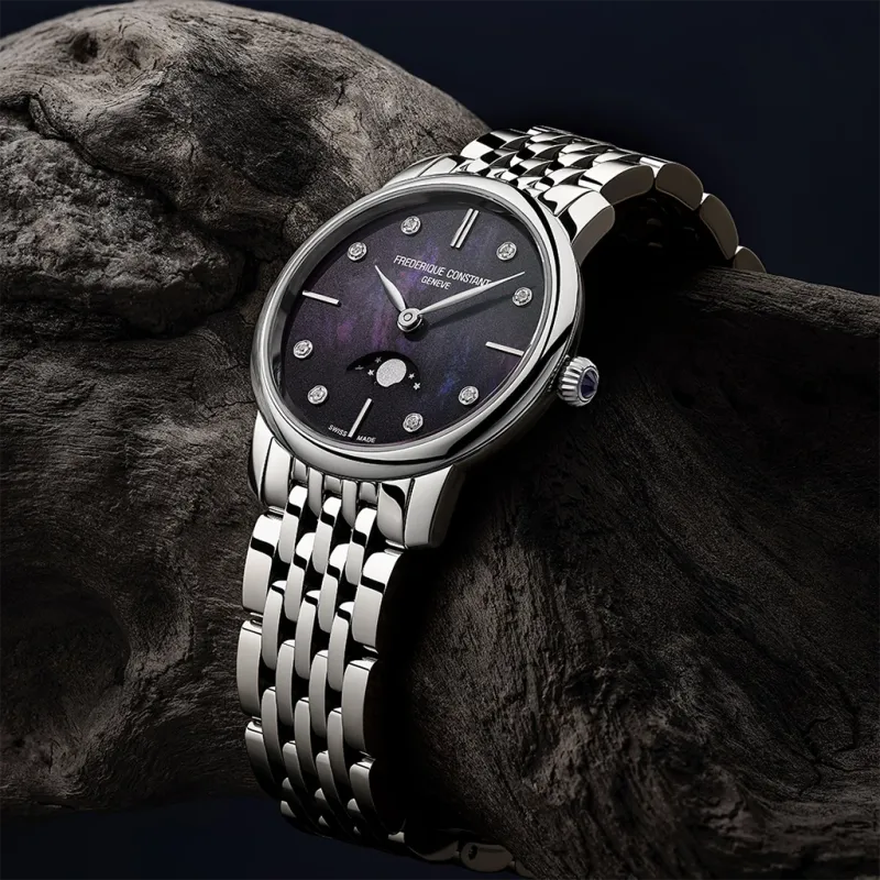 Frederique Constant Slimline Moonphase - FC-206MPBD1S6B - urmakerlarsen.no