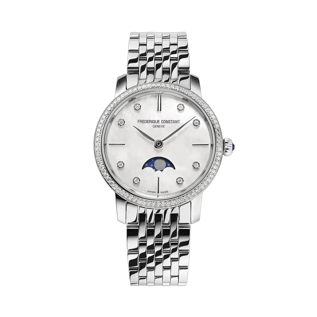 Frederique Constant Slimline Moonphase - FC-206MPWD1SD6B - urmakerlarsen.no