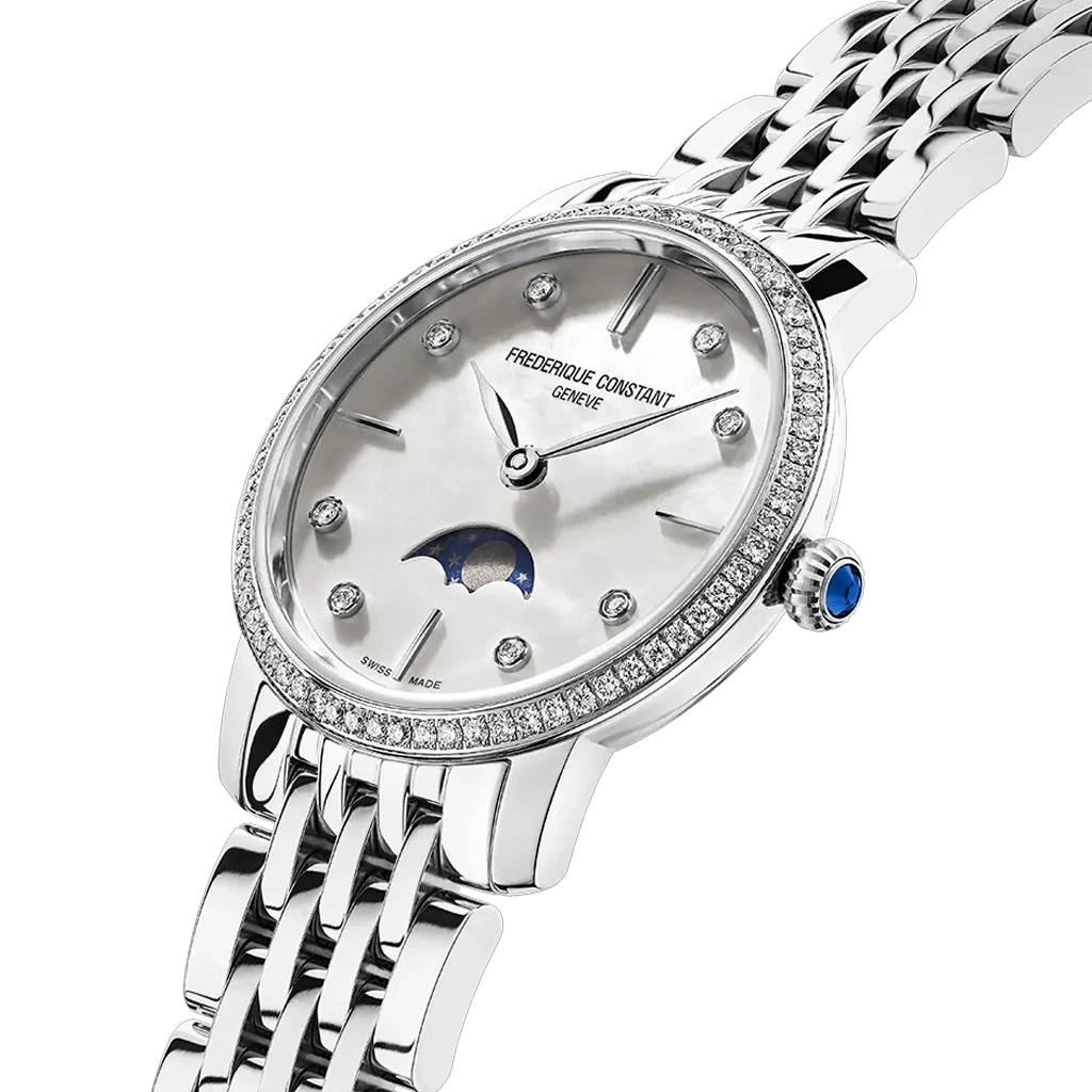 Frederique Constant Slimline Moonphase - FC-206MPWD1SD6B - urmakerlarsen.no