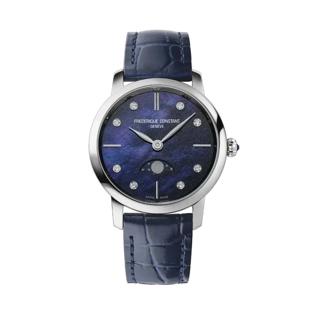 Frederique Constant Slimline Moonphase - FC-206MPND1S6 - urmakerlarsen.no