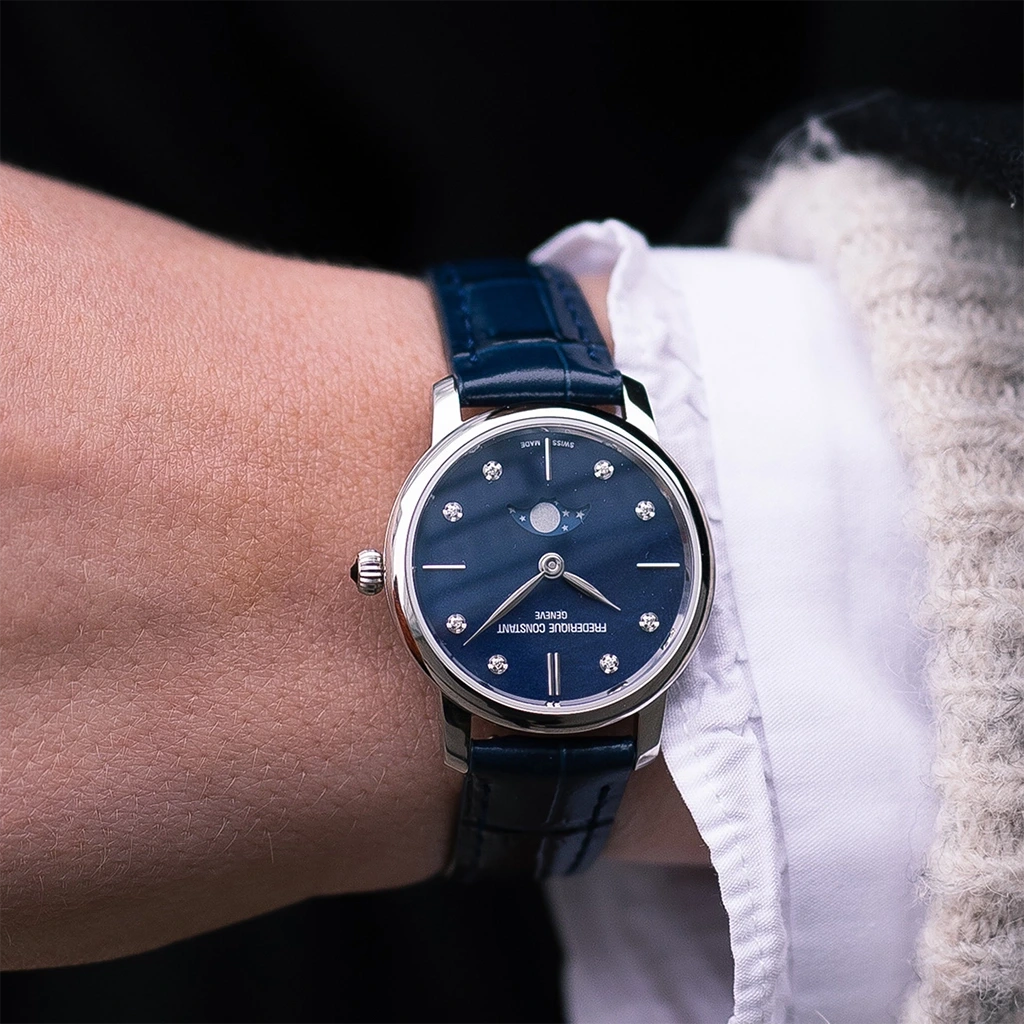 Frederique Constant Slimline Moonphase - FC-206MPND1S6 - urmakerlarsen.no