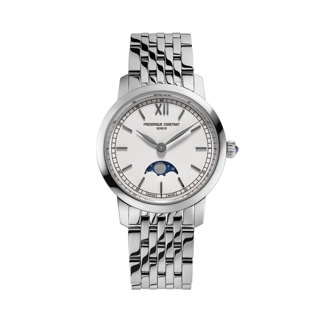 Frederique Constant Slimline Moonphase - FC-206SW1S6B - urmakerlarsen.no