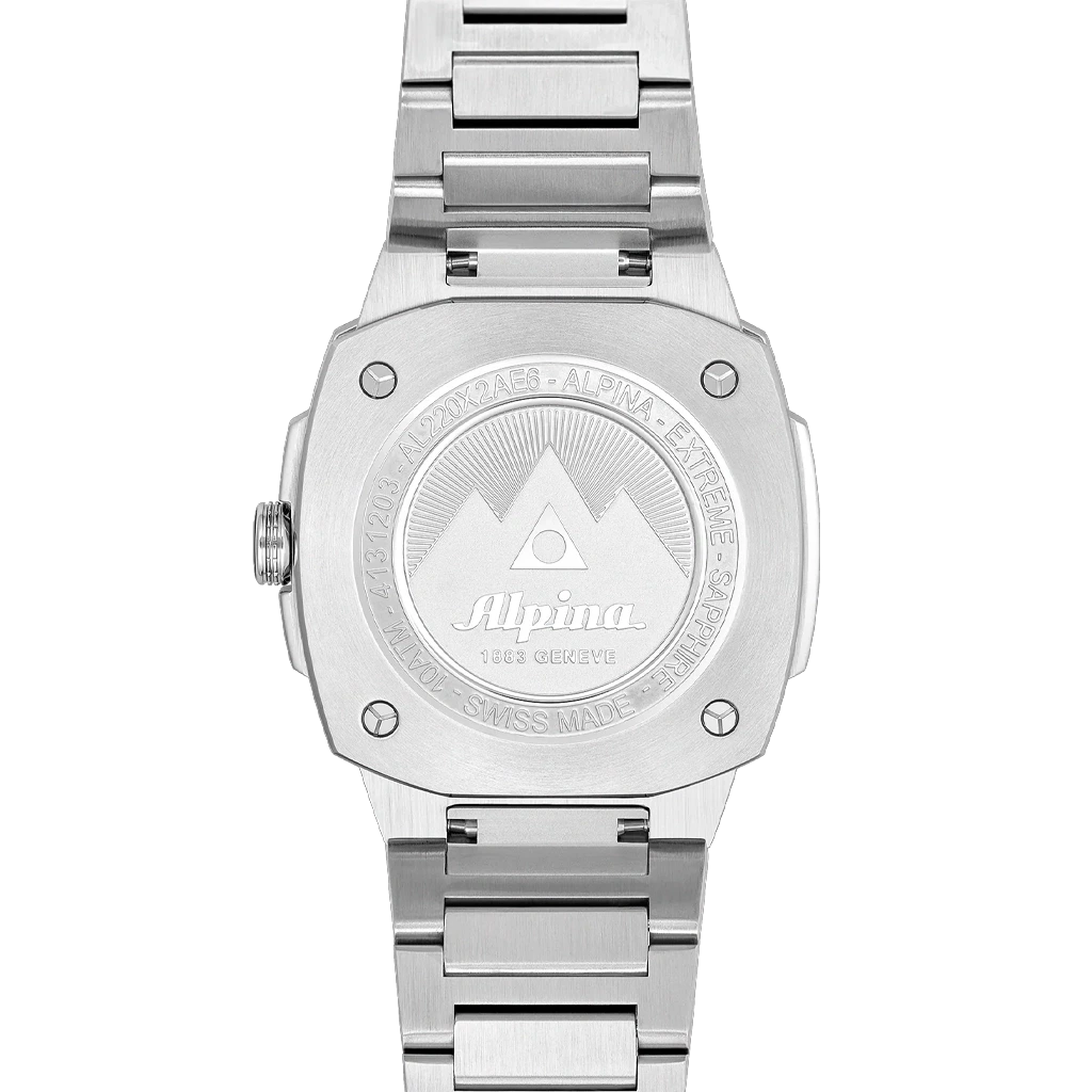 Alpina Alpiner Extreme dameklokke på 34x35,2 mm med quartzverk, kasse og lenke i stål.