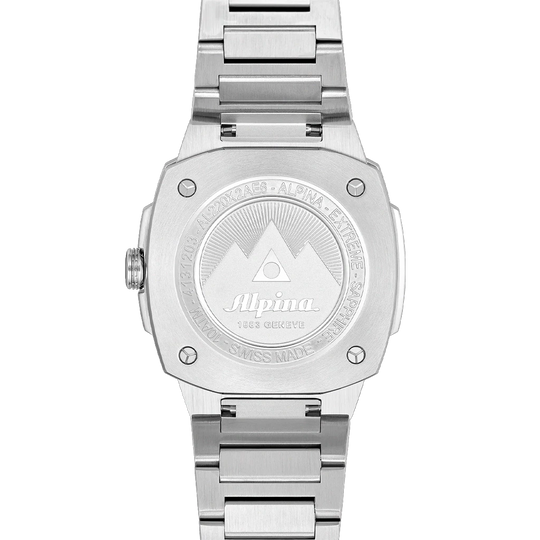 Alpina Alpiner Extreme dameklokke på 34x35,2 mm med quartzverk, kasse og lenke i stål.