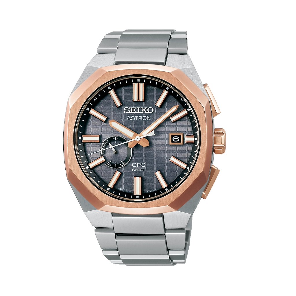 Seiko Astron GPS Solar fastsetter tiden ved hjelp av satellitter, så du aldri trenger å stille tiden. Kasse og lenke i titan. 100 meter vanntett.