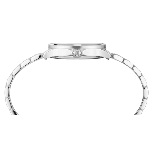 Certina DS-8 Lady C045.010.11.032.00 dameklokke på 31 mm med sølvfarget skive, skinnrem og quartzverk. 100 meter vanntett.