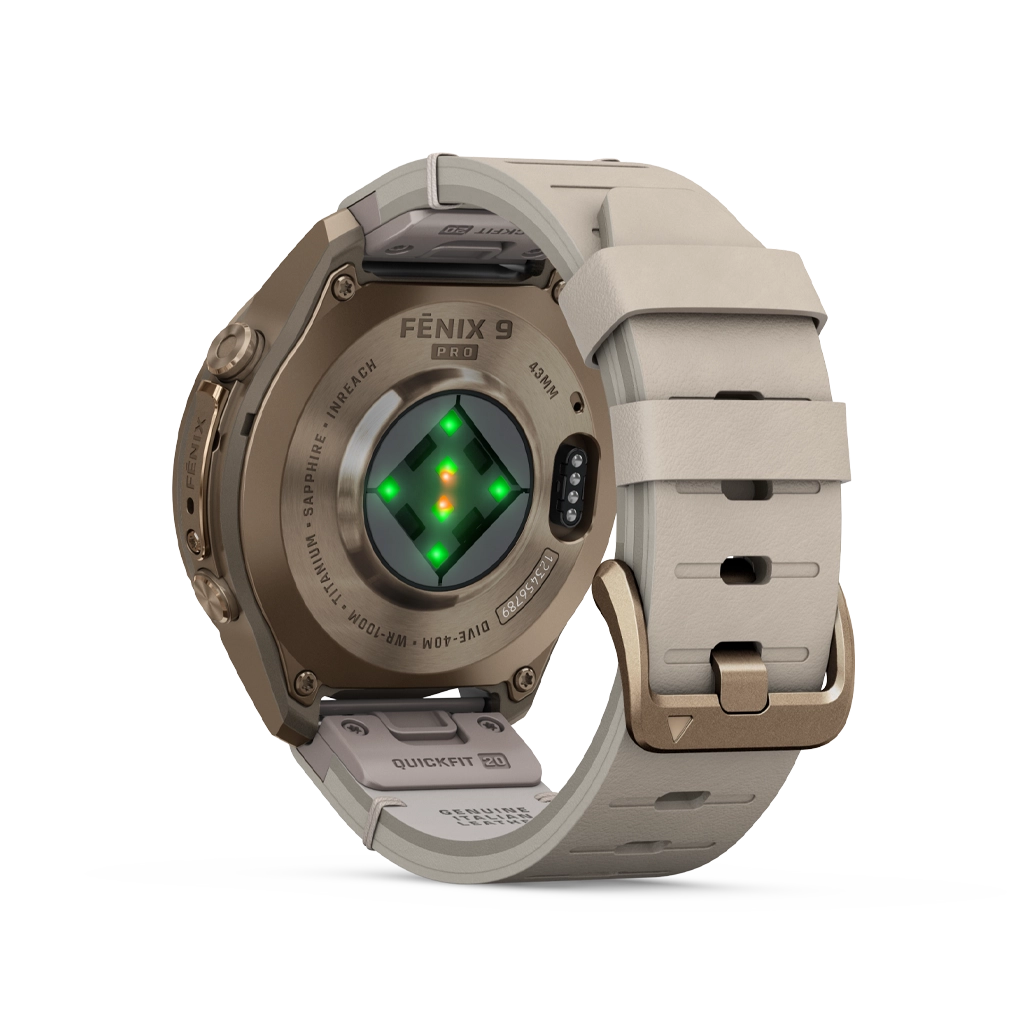 Garmin Fenix 9 Pro Premium - inReach 43 mm, AMOLED Sapphire - 010-04335-41 - urmakerlarsen.no