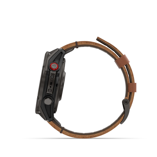 Garmin Fenix 8 Pro Premium - 47 mm, AMOLED Sapphire med opptil 15 dagers batteritid, skinnrem og silikonrem.