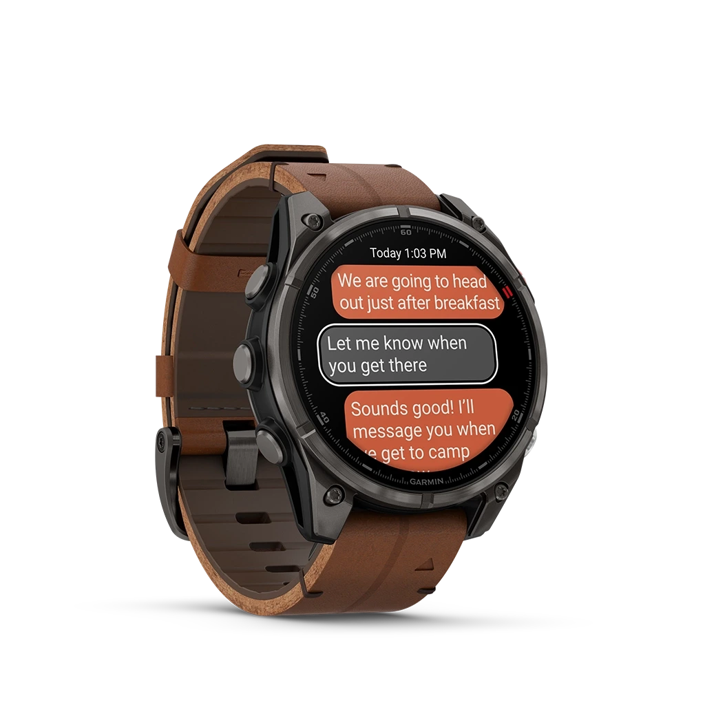 Garmin Fenix 8 Pro Premium - 47 mm, AMOLED Sapphire med opptil 15 dagers batteritid, skinnrem og silikonrem.
