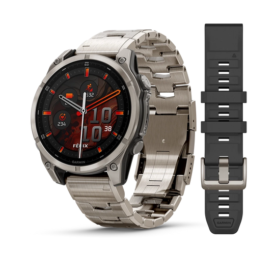 Garmin Fenix 8 47 mm Amoled Sapphire - 010-02904-40 - urmakerlarsen.no
