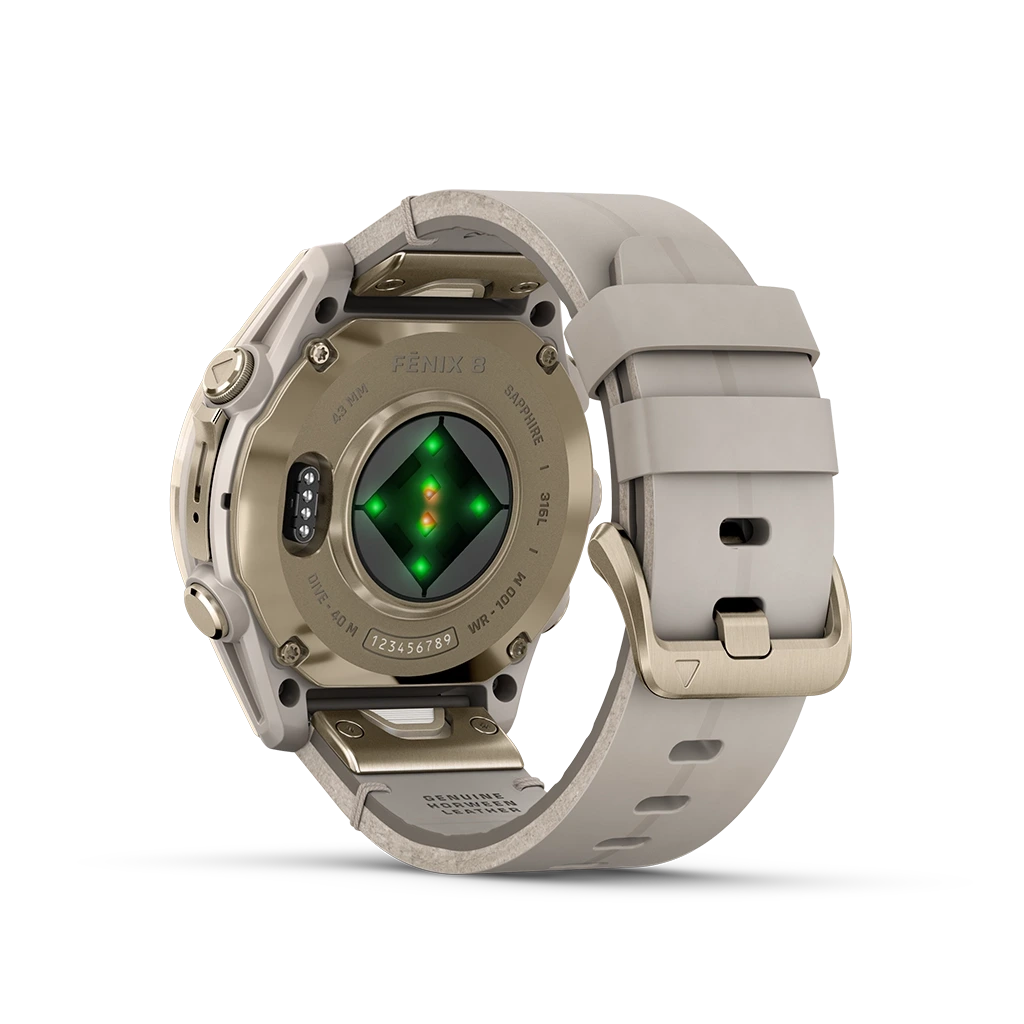 Garmin Fenix 8 43 mm Amoled Sapphire - 010-02903-40 - urmakerlarsen.no