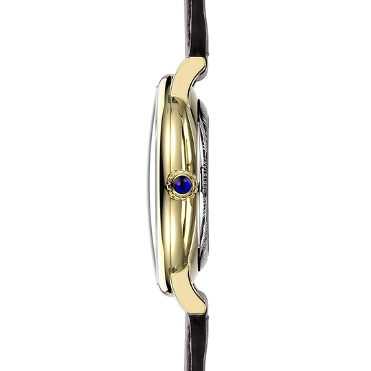 Herbelin Inspiration – elegant sveitsisk automatisk klokke med brun urskive og brun lærrem, klassisk design som passer til både jobb og formelle anledninger.
