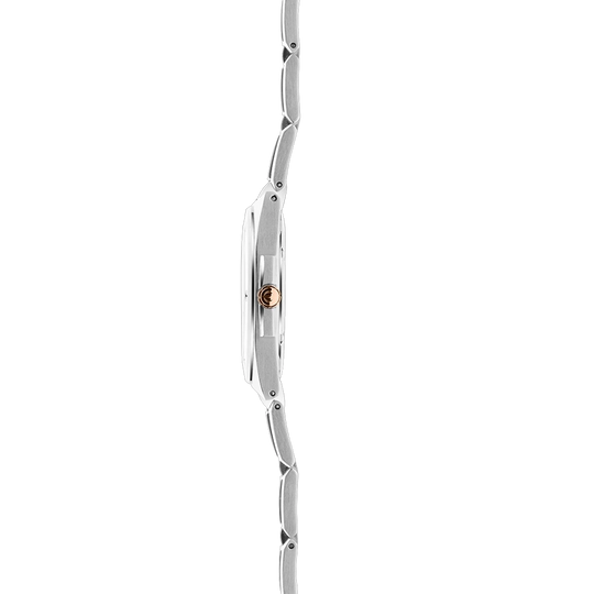 Herbelin Cap Camarat 14545btr49 dameklokke på 33 mm med kasse og lenke i stål og gullfarget PVD belegg. Sort tallskive. 