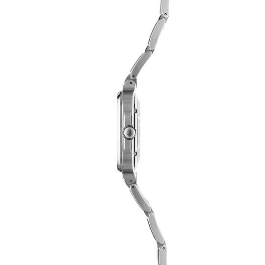 Herbelin Cap Camarat Square 1646b15 herreklokke med størrelse på 39 x 39 mm, kasse og lenke i stål, blå tallskive og automatikkverk. 