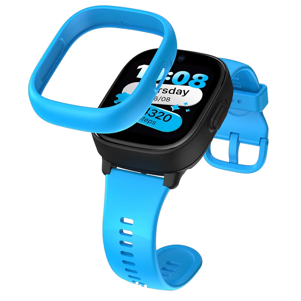 Lagenio K3 Blå/Sort smartklokke for barn med telefon og GPS. Med foreldreapp har du full kontroll mens barnet nyter frihet. 