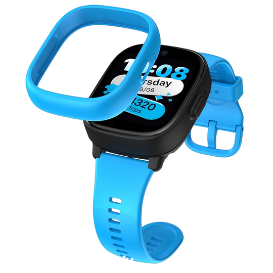 Lagenio K3 Blå/Sort smartklokke for barn med telefon og GPS. Med foreldreapp har du full kontroll mens barnet nyter frihet. 