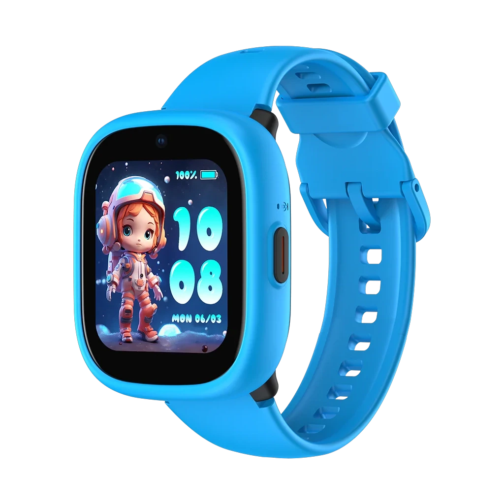 Lagenio K3 Blå/Sort smartklokke for barn med telefon og GPS. Med foreldreapp har du full kontroll mens barnet nyter frihet. 