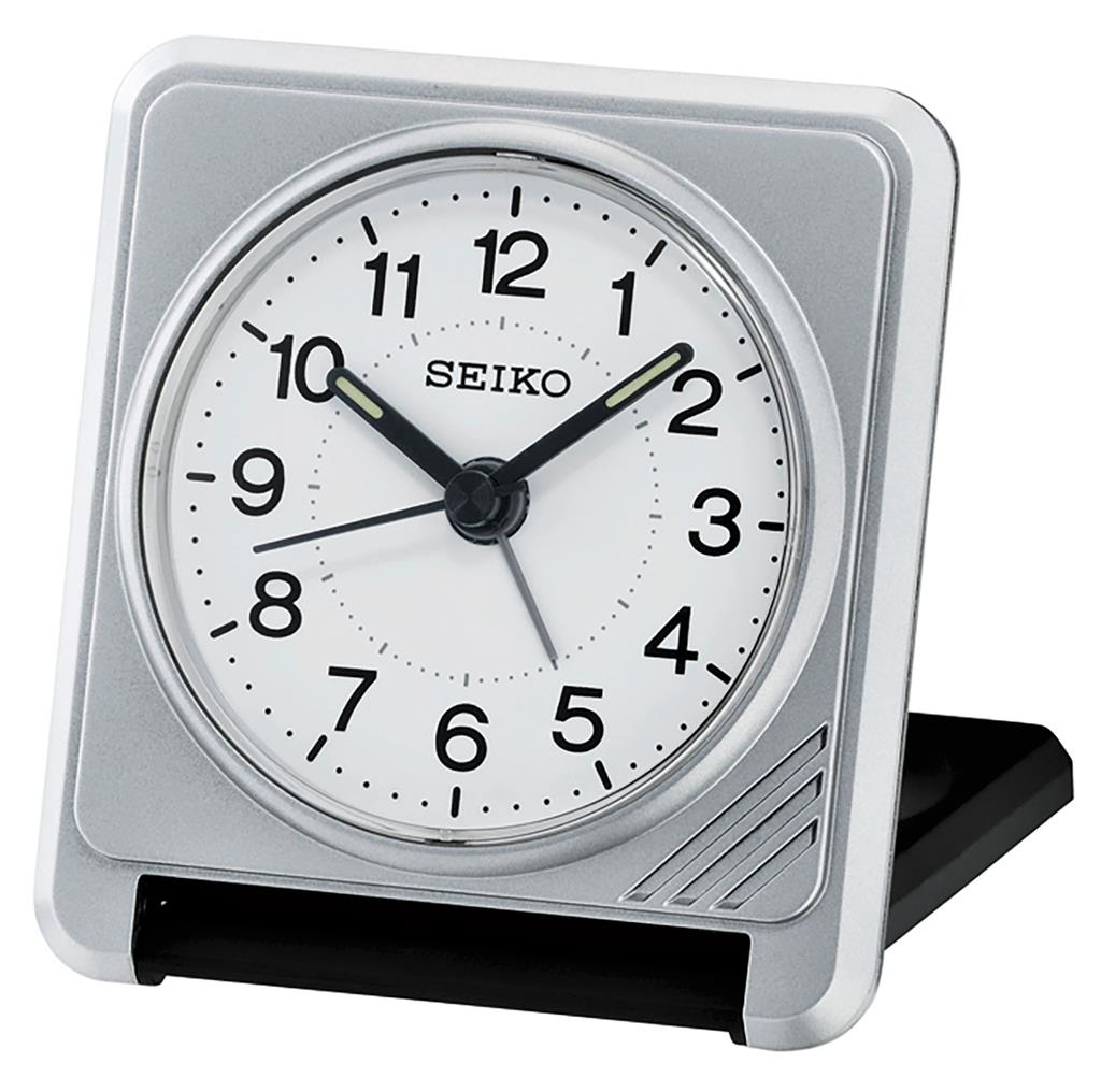Seiko Travel Alarmklokke 8X8X2CM Snooze Light - QHT015S