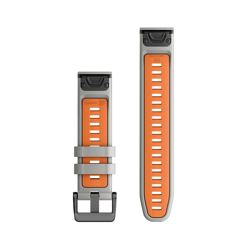 Garmin QuickFit 22 - Tåkegrå/Oransje