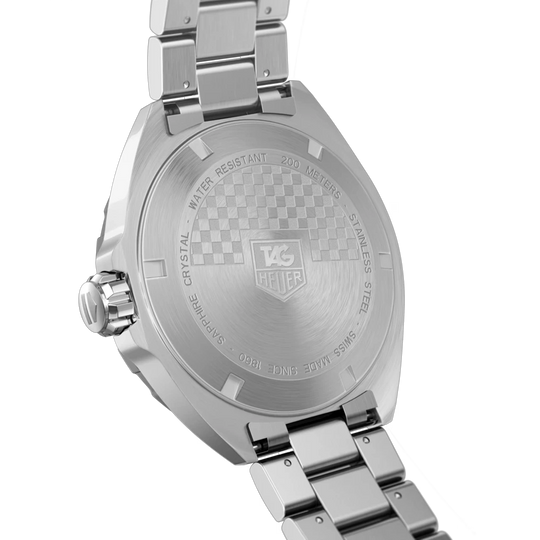 TAG Heuer Formula 1 Date WAZ1112.BA0875 herreklokke med kasse og lenke i stål og sort skive.