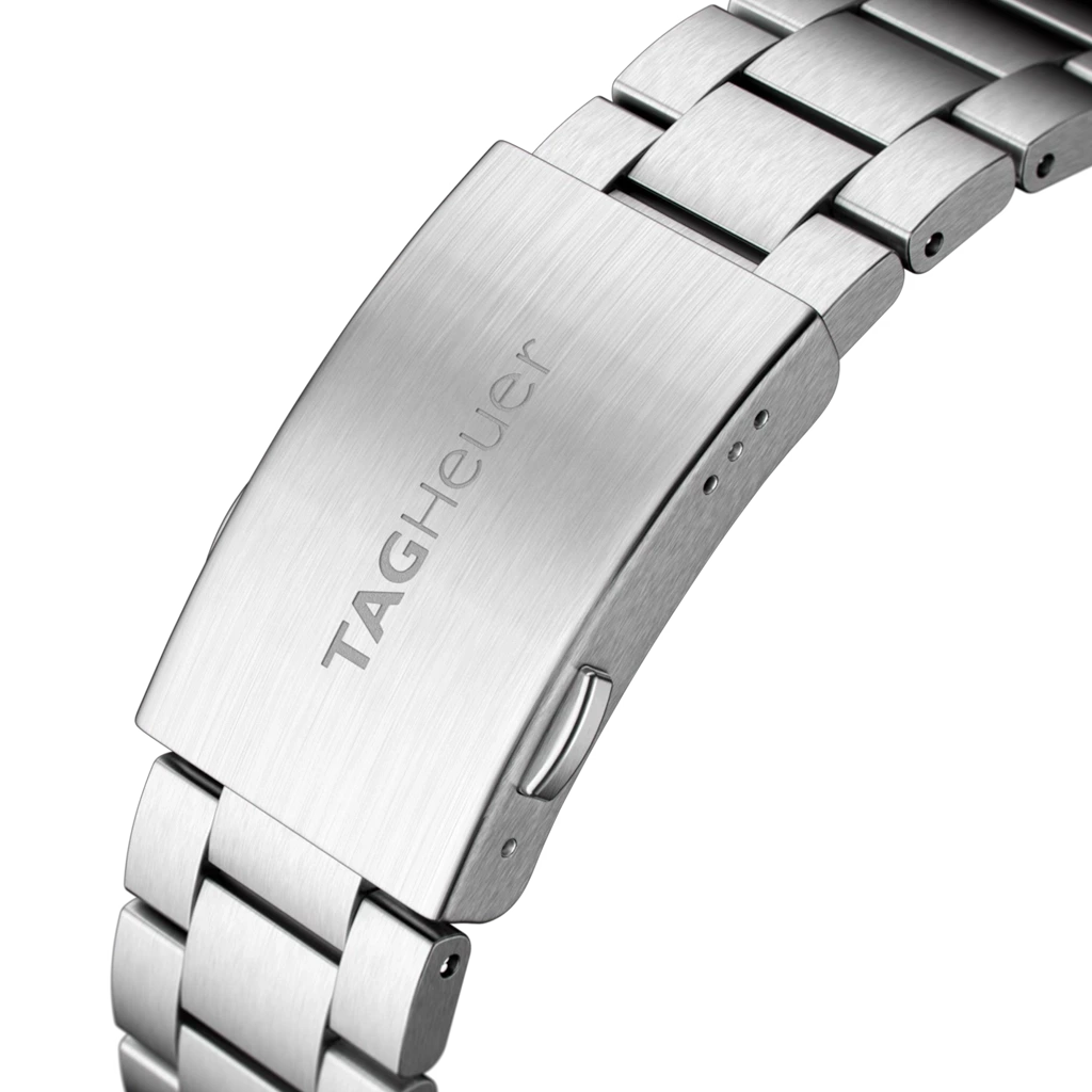 TAG Heuer Formula 1 Chronograph CAZ1014.BA0842 herreklokke på 43 mm med blå skrive, bezel med tachymeter og stållenke med foldelås.