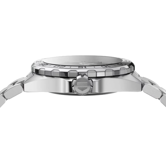 TAG Heuer Formula 1 Date WAZ1112.BA0875 herreklokke med kasse og lenke i stål og sort skive.