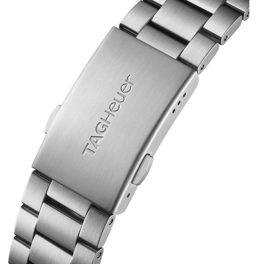 TAG Heuer Formula 1 Chronograph CAZ101AV.BA0842 herreklokke på 43 mm med blå skive, sort bezel med tachymeter og lenke med stål.