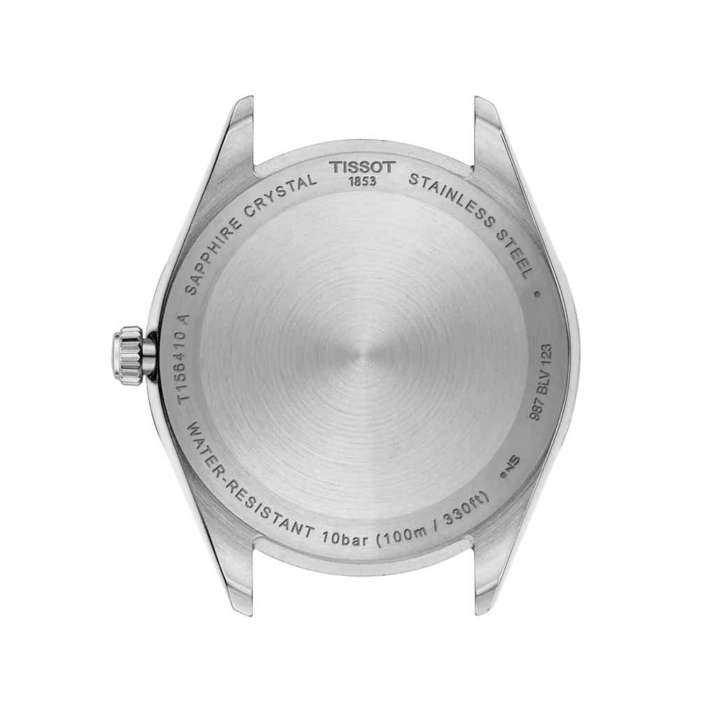 Tissot Ballade klokke til herre på 40 mm i stål med blå tallskive. 100 meter vanntett.