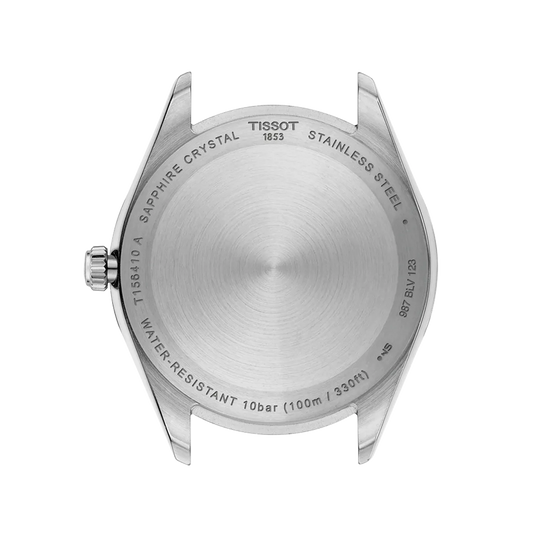 Tissot Ballade klokke til herre på 40 mm i stål med blå tallskive. 100 meter vanntett.