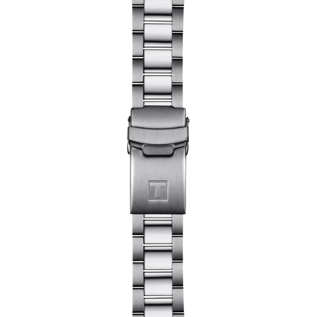 Tissot Seastar 1000 dykkerklokke med robust stålkasse, safirglass og opptil 300 m vanntetthet. 