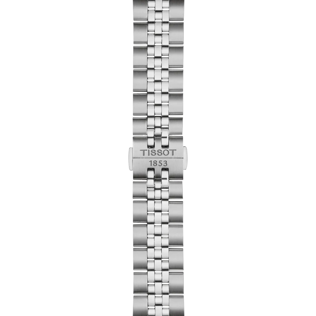 Tissot Ballade klokke til herre på 40 mm i stål med blå tallskive. 100 meter vanntett.