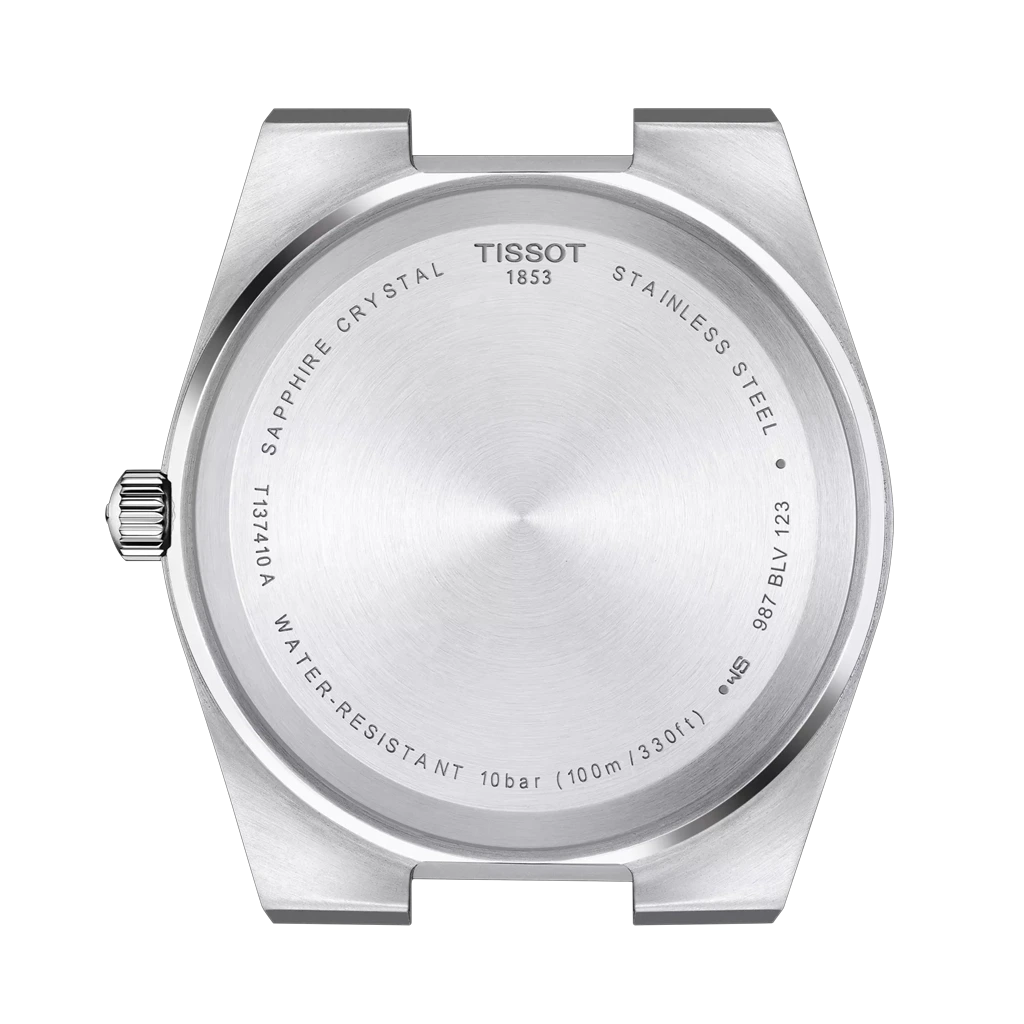 Tissot PRX T137.410.11.041.00 herreklokke i stål med quartzverk og blå skive