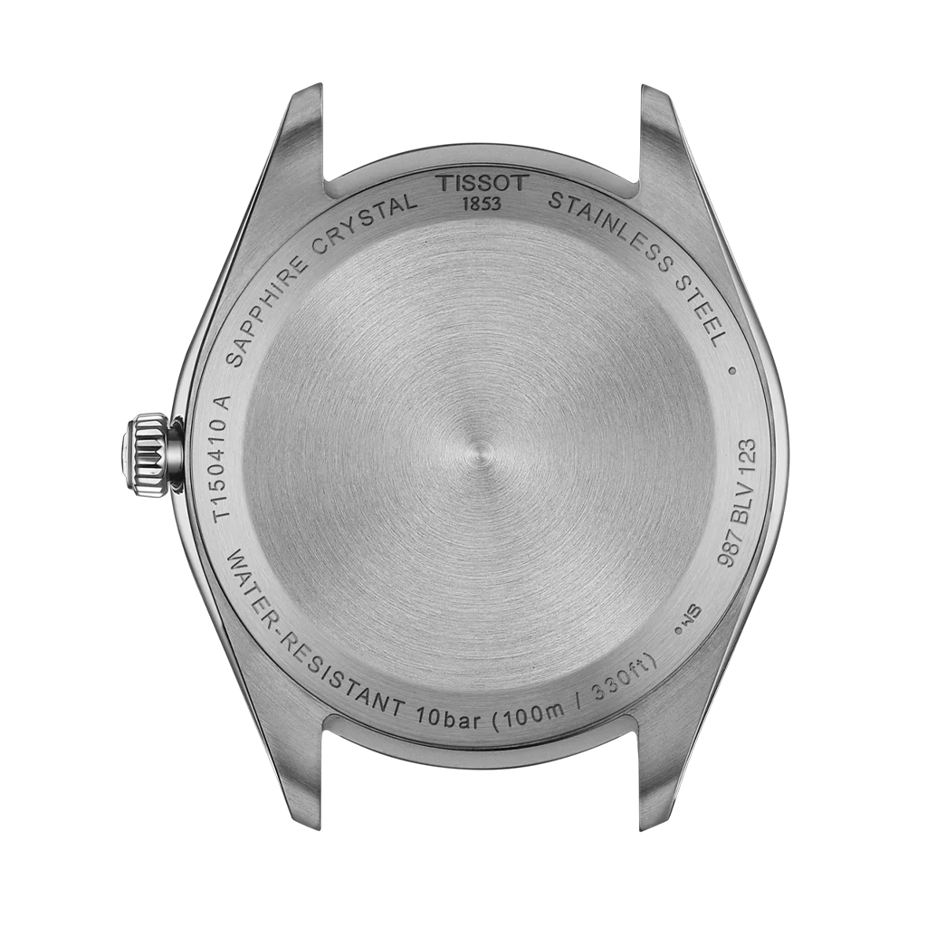 Tissot PR 100 T150.410.11.091.00 herreklokke på 40 mm i stål med grønn skive og quartzverk. 