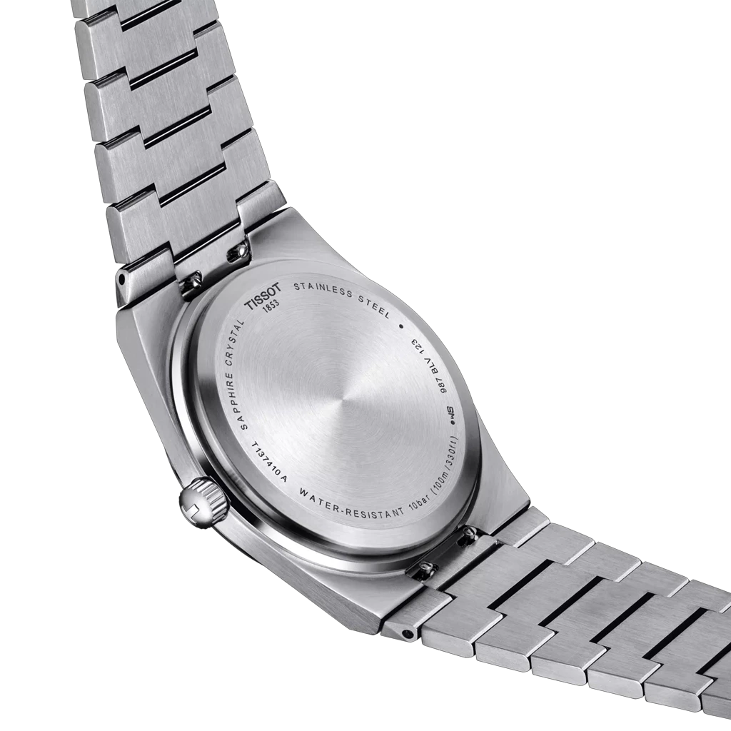 Tissot PRX T137.410.11.041.00 herreklokke i stål med quartzverk og blå skive