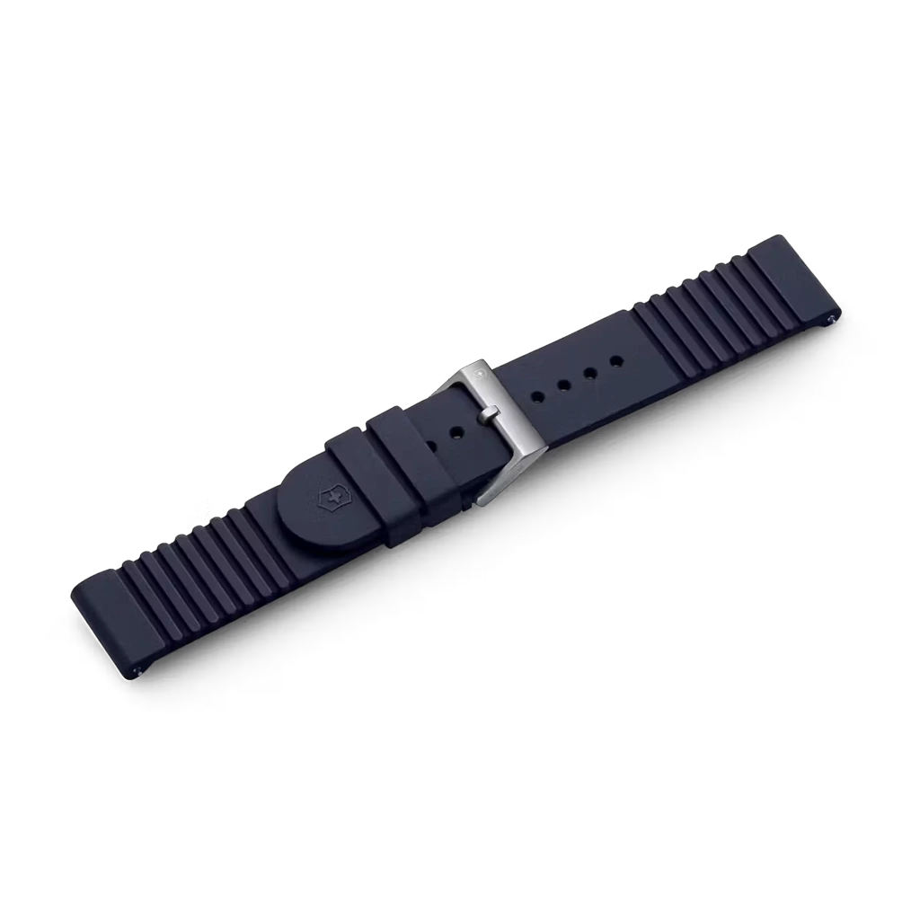 Victorinox gummirem D1 V.60027 - 21 mm i blå med rød bakside med luftpolstring. 