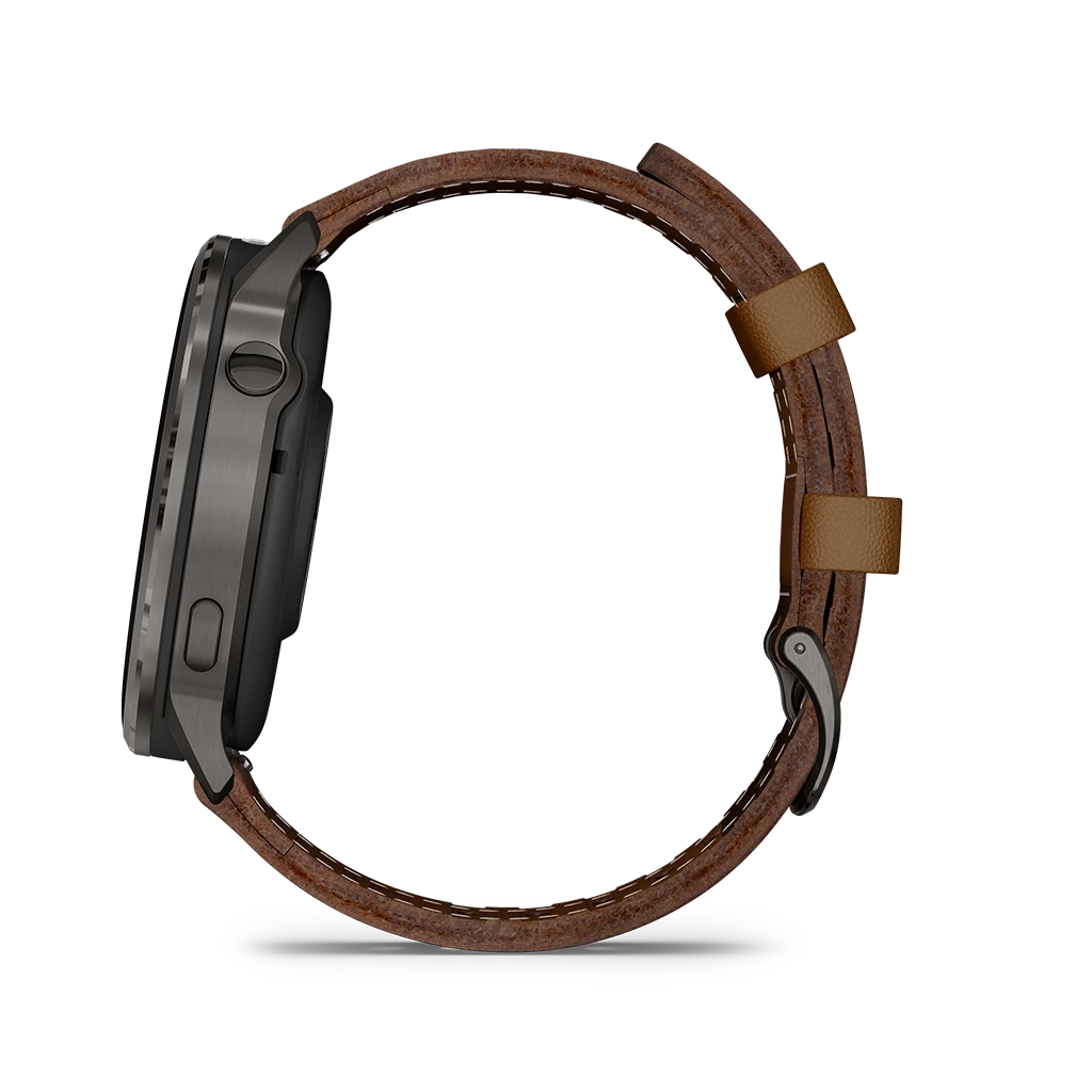 Garmin Venu 4 - 45 mm 010-03014-03 til herre i stål med AMOLED-skjerm, skinnrem og ekstra silikonrem. Opptil 12 dagers batteritid.