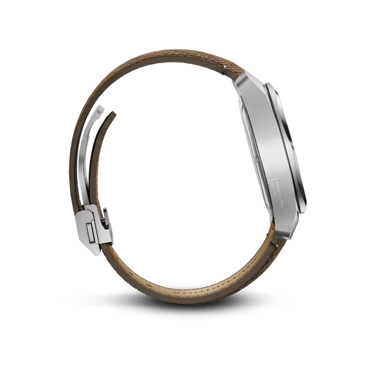 Victorinox I.N.O.X. Automatic herreklokke på 41 mm med blå skive, brun trerem + en ekstra blå gummirem. 200 meter vanntett.