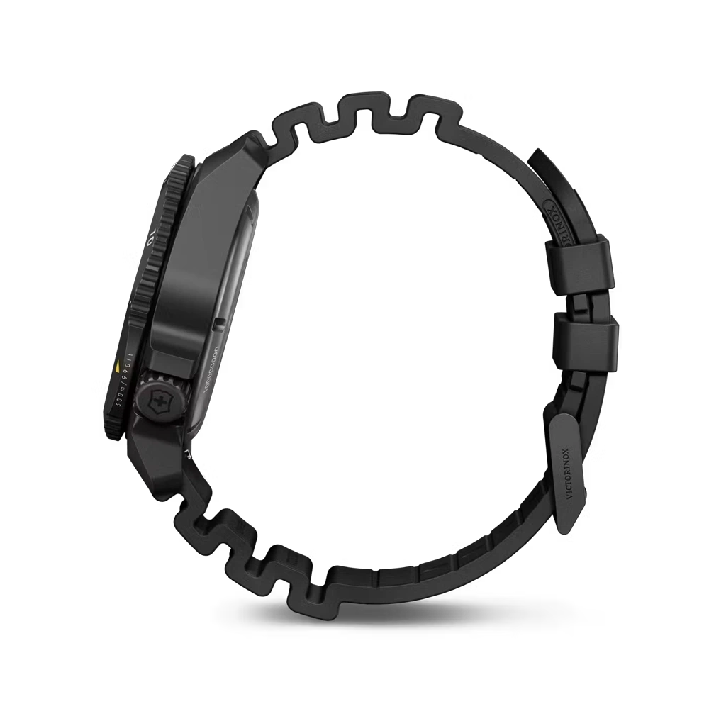 Victorinox Dive Pro Automatic dykkerklokke til herre på 43 mm med automatisk verk, sort tallskive, kasse og gummirem. 300 meter vanntett.