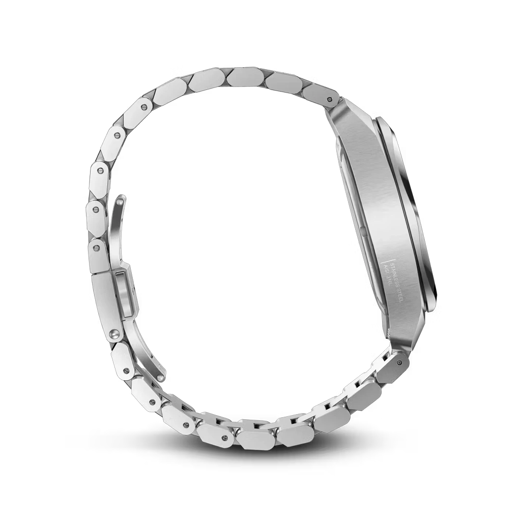 Victorinox I.N.O.X. Automatic herreur med sort tallskive, kasse og lenke i stål. 200 meter vanntett.