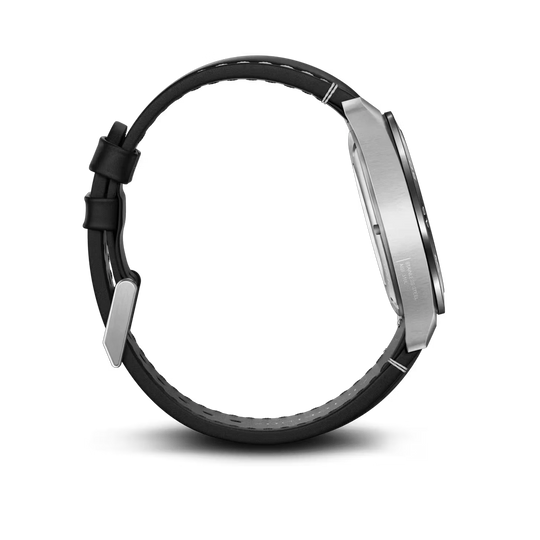 Victorinox Swiss Army Automatic herreklokke med sort skive, kasse i stål og sort skinnrem. 100 meter vanntett.