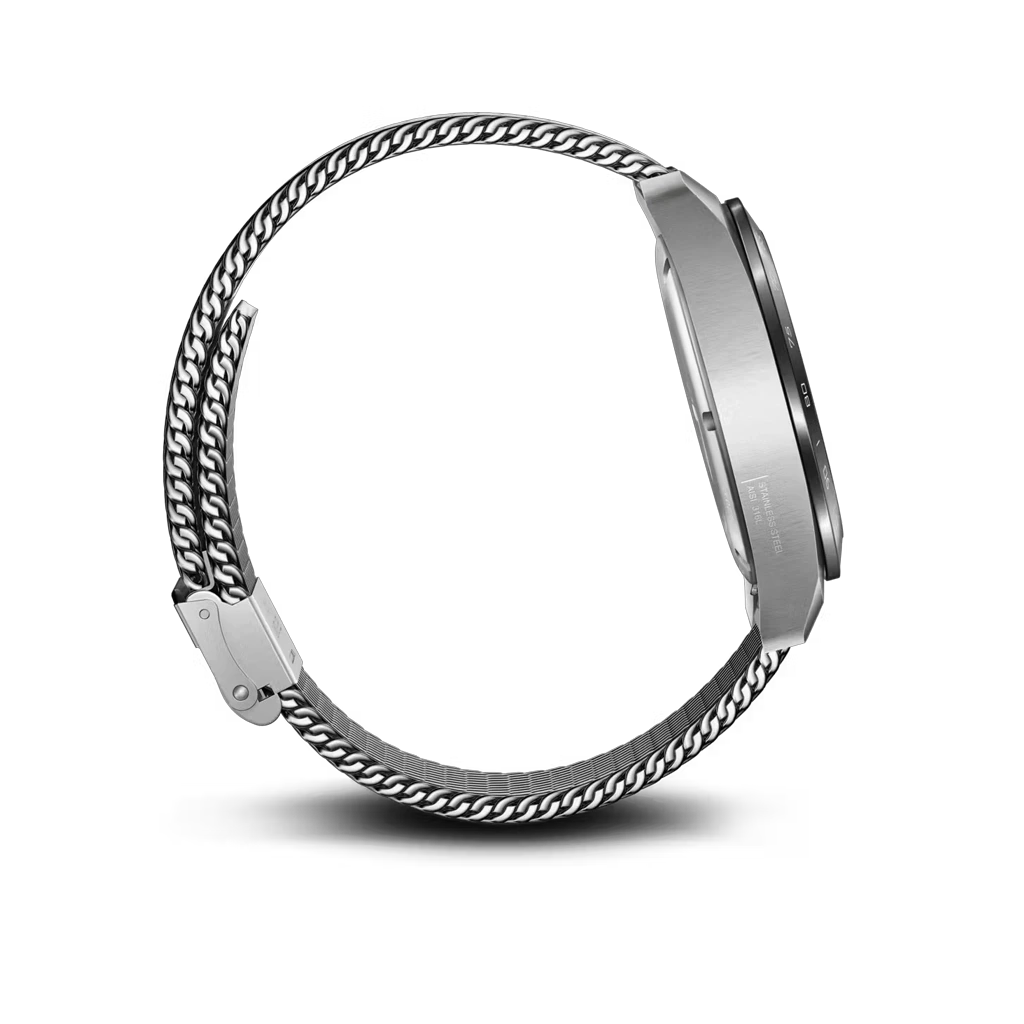 Victorinox Swiss Army Chronograph herreur med quartzverk, sort skive, kasse og meshlenke i stål. 