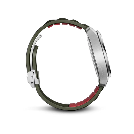 Victorinox I.N.O.X. Automatic herreklokke i stål på 41 mm med grønn skive og grønn rem. 200 meter vanntett.