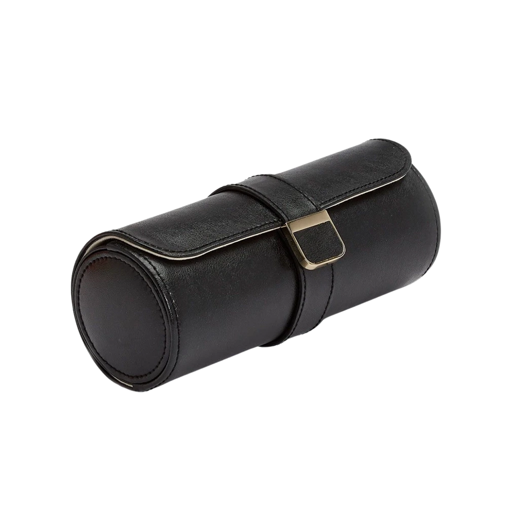 WOLF Palermo Double Watch Roll with Jewelry Pouch - 213902 - urmakerlarsen.no