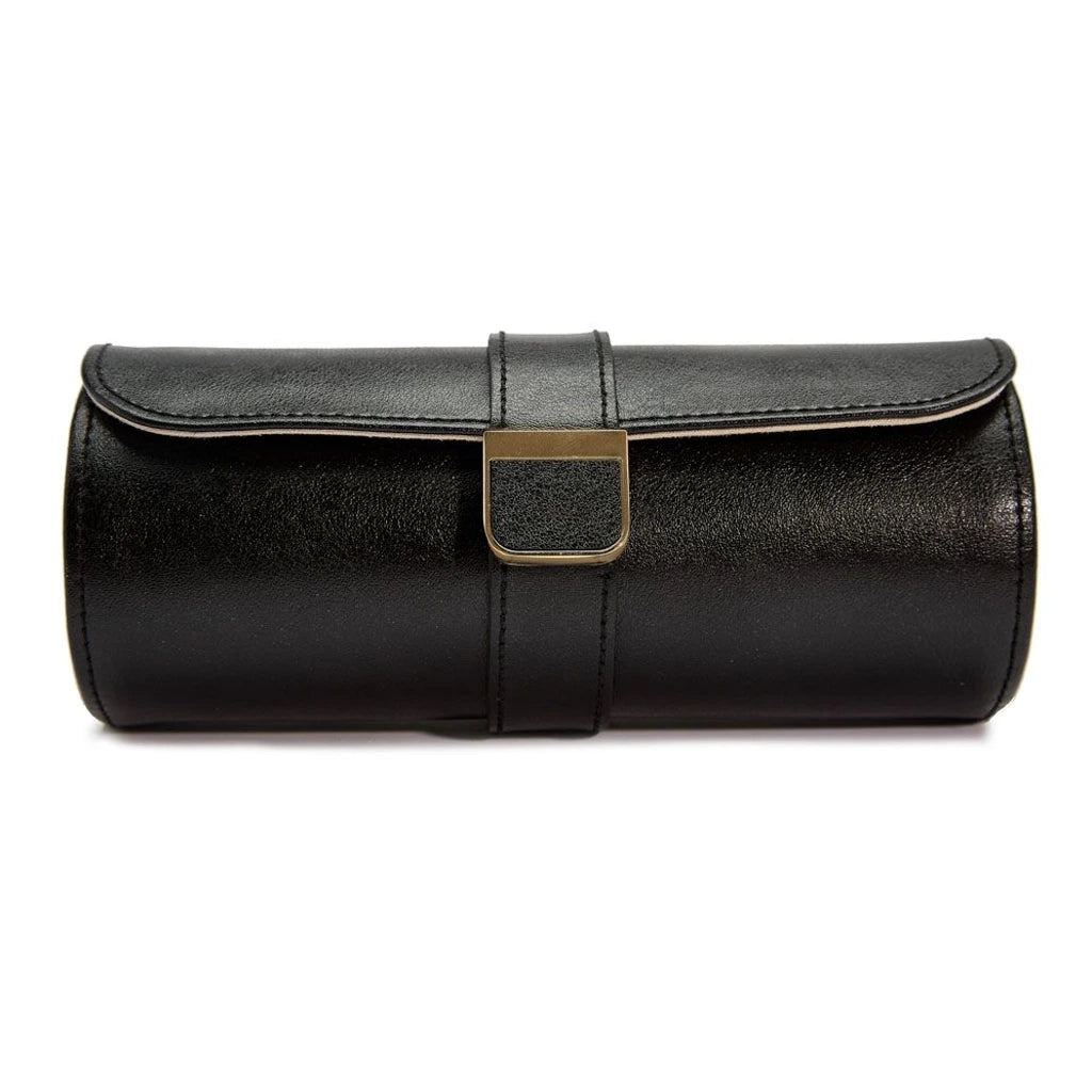 WOLF Palermo Double Watch Roll with Jewelry Pouch - 213902 - urmakerlarsen.no
