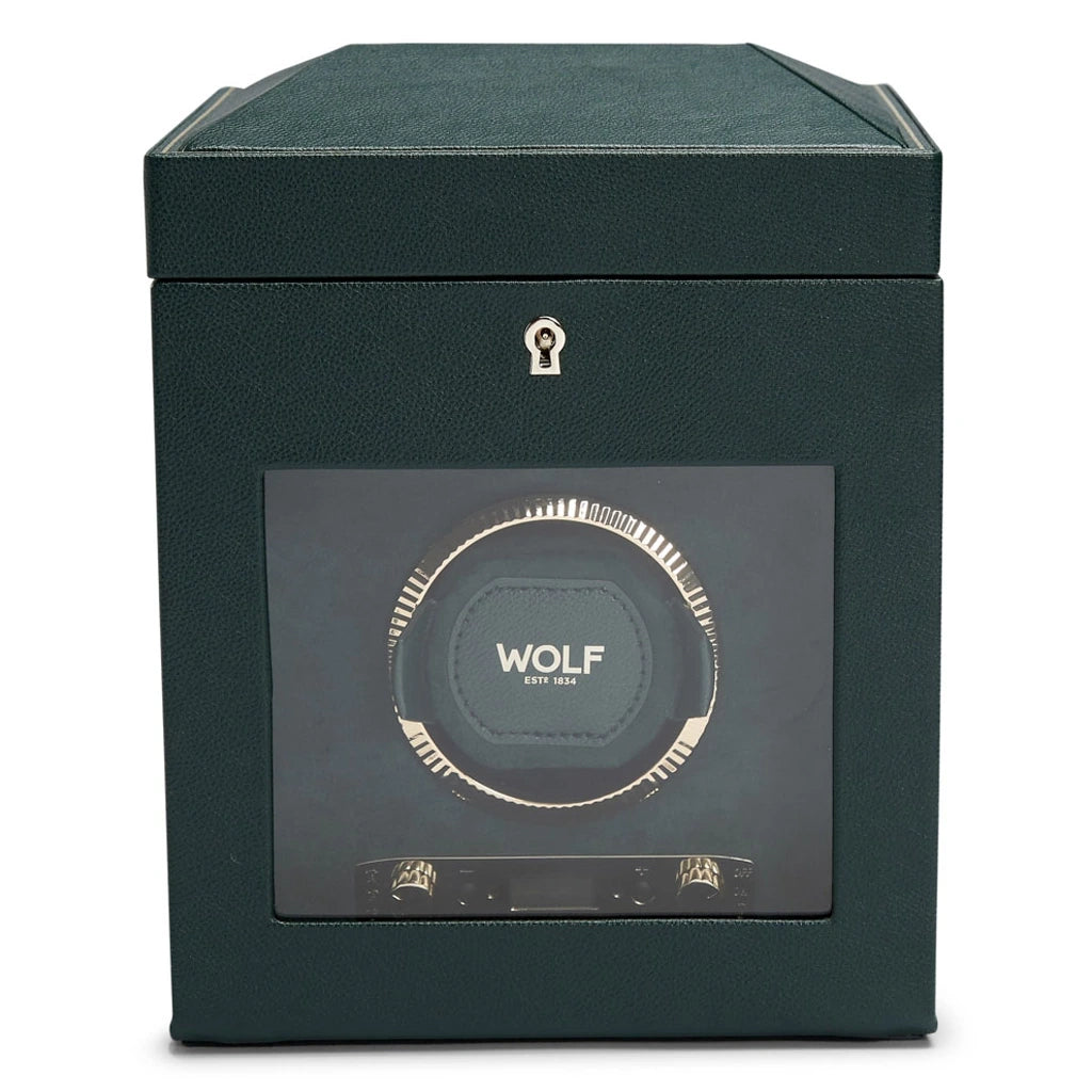 Wolf British Racing Single watch winder with storage - 792141 - urmakerlarsen.no